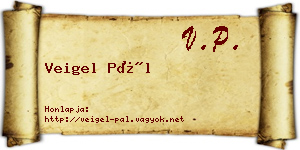 Veigel Pál névjegykártya